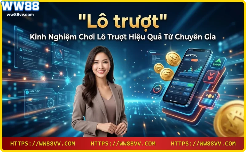Bàn làm việc với laptop hiển thị biểu đồ thống kê và sổ tay ghi số lô trượt