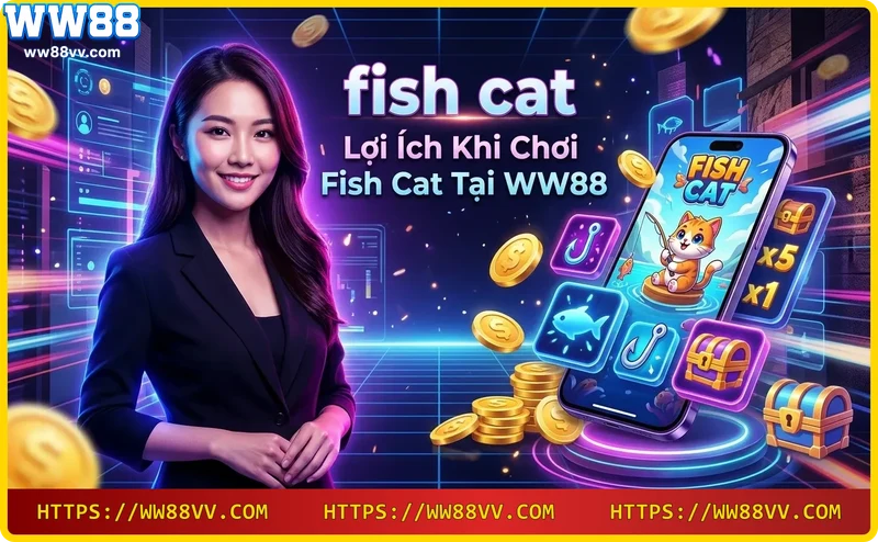 Chơi fish cat trên điện thoại và nhận thưởng
