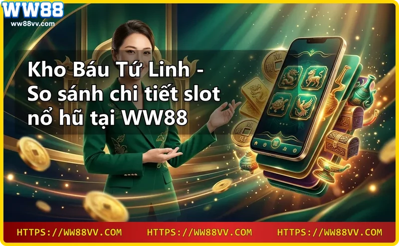 Giao diện game slot Kho Báu Tứ Linh với tứ linh