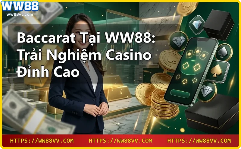 Hướng dẫn chơi Baccarat - Dealer chia bài Baccarat trên bàn casino