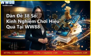 Điện thoại hiển thị dàn đề 38 số với giao diện xổ số