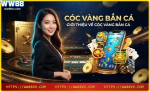 Hình ảnh game cóc vàng bắn cá với chú cóc vàng và đàn cá nhiều màu sắc trong đại dương